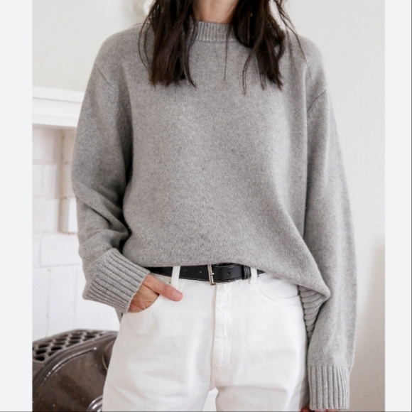 Jenni Kayne Everyday Sweater In Grey Heather - Picture 1 of 16